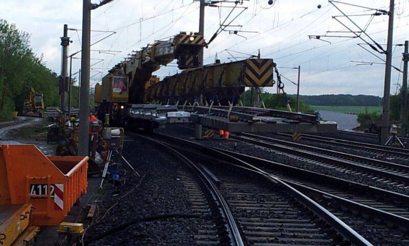 Gleisbauarbeiten in der PD Würzburg